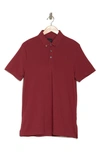 14th & Union Short Sleeve Coolmax Polo In Red Russet