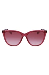 Longchamp Le Pliage 56mm Gradient Tea Cup Sunglasses In Burgundy