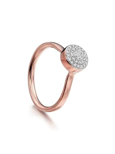 Monica Vinader Rose Gold Vermeil Fiji Diamond Button Ring