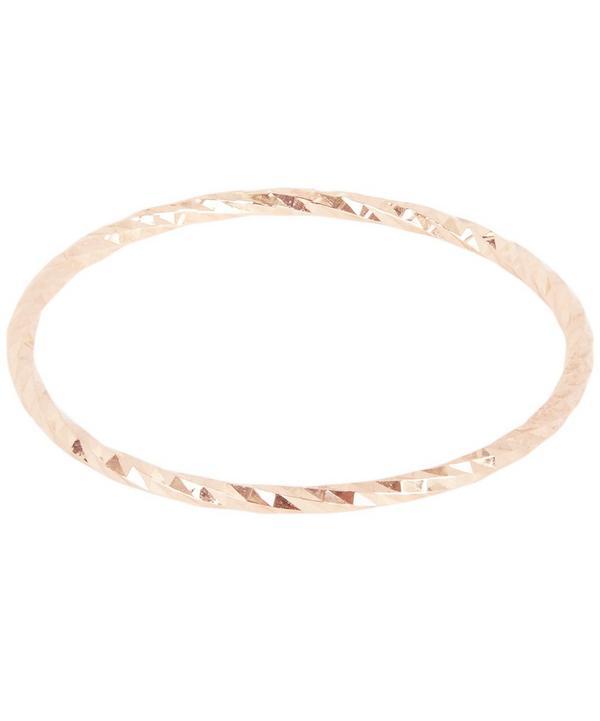 Maria Black Rose Gold Diamond Cut Ring In Pink | ModeSens