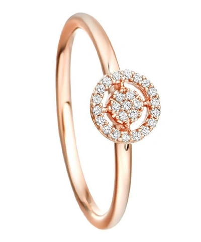 Astley Clarke Rose Gold Mini Icon Aura Diamond Ring