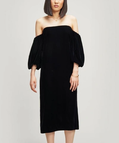 Elizabeth And James Vanna Velvet Dress In Black