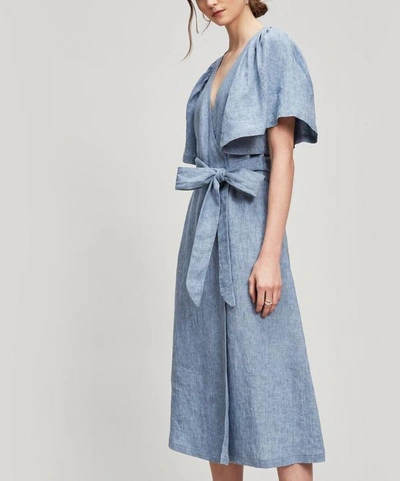 masscob linen dress Masscob Deep V-Cut Wrap Dress Size M