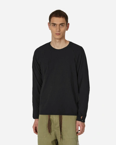 【KAPITAL】GAUZE JERSEY CHEF SLEEVE LONG SLEEVE T 'BLACK' Kapital Jersey/Gauze CHEF Long Sleeve T - Black/Orange