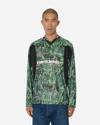 【MARTINE ROSE】PANELLED FOOTBALL TOP GRASS PRINT/BLACK GRASS-PRINT---BLACK-PANELLED-