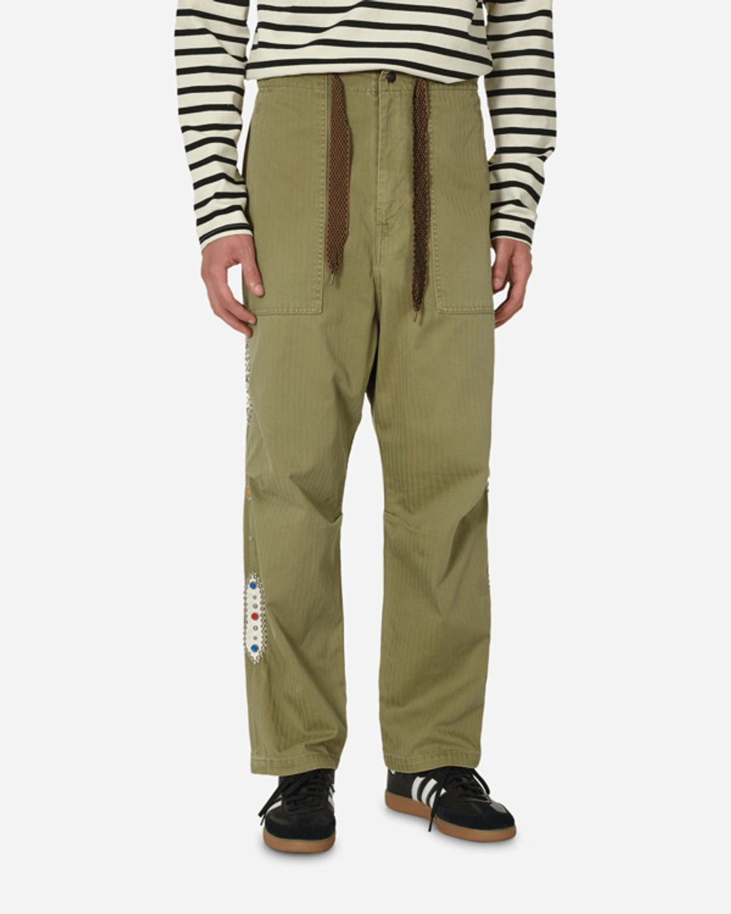 Kapital Sulfur Herringbone Easy Baker Pants (studs Remake