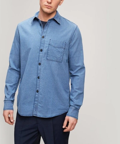 NUDIE JEANS STEN WORKER STRIPE SHIRT 