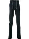 Eleventy Drawstring Waist Straight Trousers In Blue