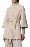 Soia & Kyo Selma Belted Wool Wrap Coat In Hush