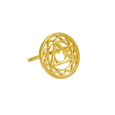 Ottoman Hands Gold Solar Plexus Chakra Ring