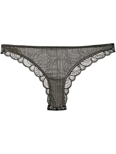 Chite' Lace Patterned Briefs In Metallic