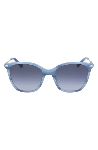 Longchamp 54mm Gradient Cat Eye Sunglasses In Marble Blue