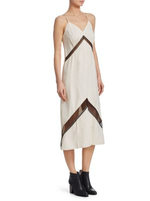 helmut lang lace slip dress