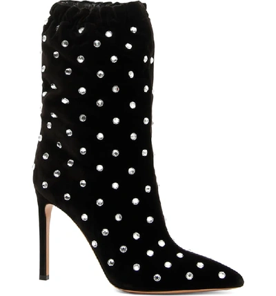 Valentino Garavani Jewel Embellished Mid-calf Boots In Black
