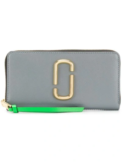 Marc Jacobs Snapshot Continental Wallet In Blue
