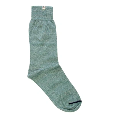 40 Colori Teal Melange Linen Socks In Blue