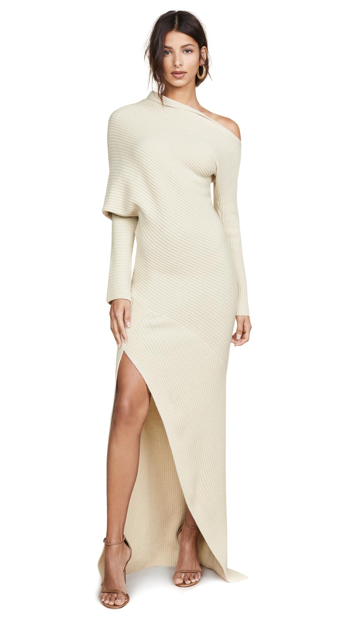 long sleeve knit midi