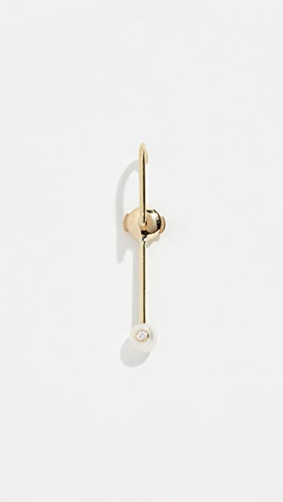 Katkim 18k Petite Freshwater Cultured Pearl Ear Pin In Gold