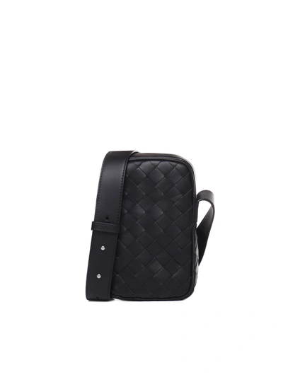 Bottega Veneta Braided Smartphone Case With Zip In Black