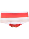 Amir Slama Striped Swim Briefs In Red
