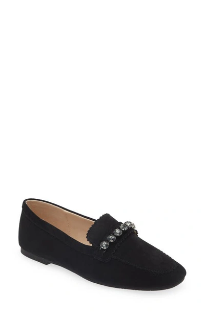 Pelle Moda Herron Crystal Embellished Loafer In Black