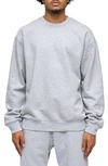 Reigning Champ Midweight Terry Relaxed Crewneck Sweatshirt In H. Grey