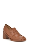 Nine West Avalia Penny Loafer Pump In Cognac