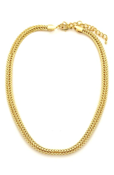 Panacea Braided Collar Necklace In Gold
