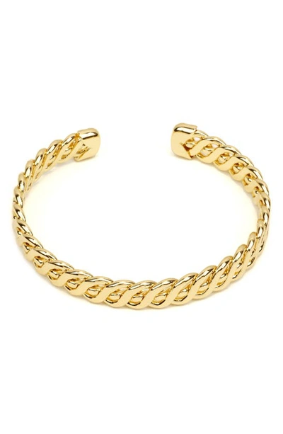 Panacea Flat Curb Chain Cuff Bracelet In Gold
