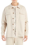 Nana Judy Dover Oversize Shirt Jacket In Bone