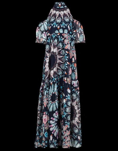 Temperley London Quartz Printed Dress In Midnight