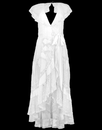 Temperley London Boulevard Ruffle Dress In White