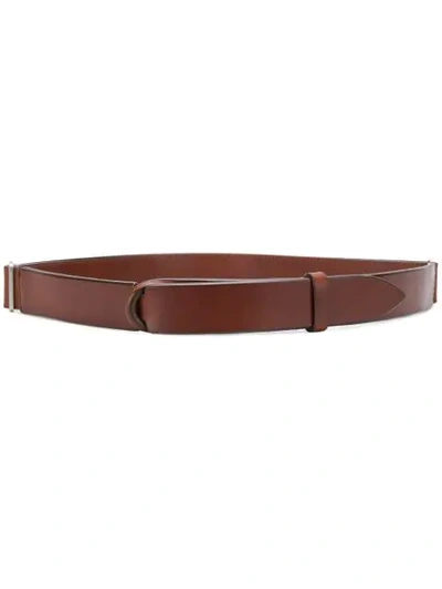 Orciani Bull No Buckle Belt In Orange