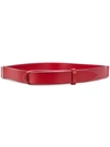 Orciani Bull No Buckle Belt In Red