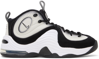 Nike Black & White Air Penny Ii Sneakers In Grey