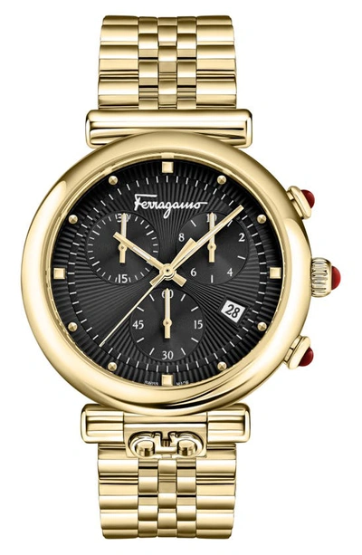 Ferragamo Ora Bracelet Watch, 40mm In Gold