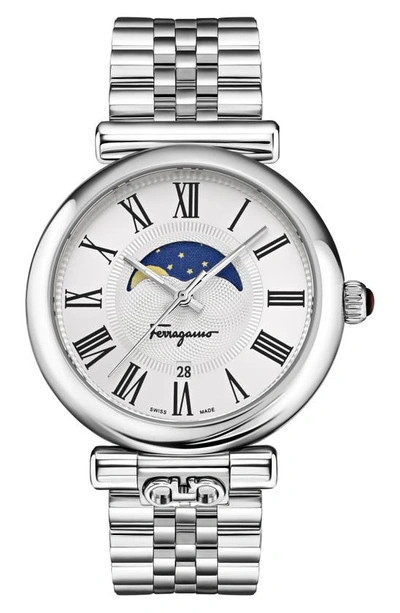 Ferragamo Classic Bracelet Watch, 36mm In Stainless Steel