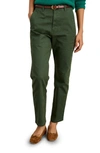 Alex Mill Utility High Waist Chino Pants In Pine Needle