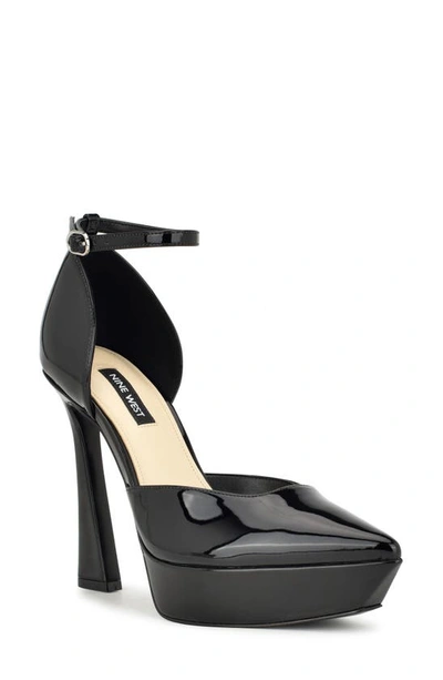 Nine West Laken Pointed Toe Platform Pump In Blk02 ModeSens