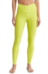 Beyond Yoga At Your Leisure High Waist Leggings In True Chartreuse Heather