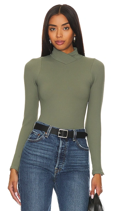 Free People X Intimately Fp Xyz Recycled Turtleneck Bodysuit In Green