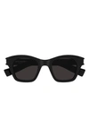 Saint Laurent Men's Fashion Vintage 47mm Square Sunglasses In Black