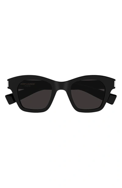 Saint Laurent Men's Fashion Vintage 47mm Square Sunglasses In Black