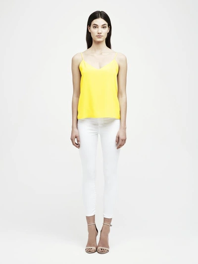 L Agence Jane Camisole Tank In Neon Yellow