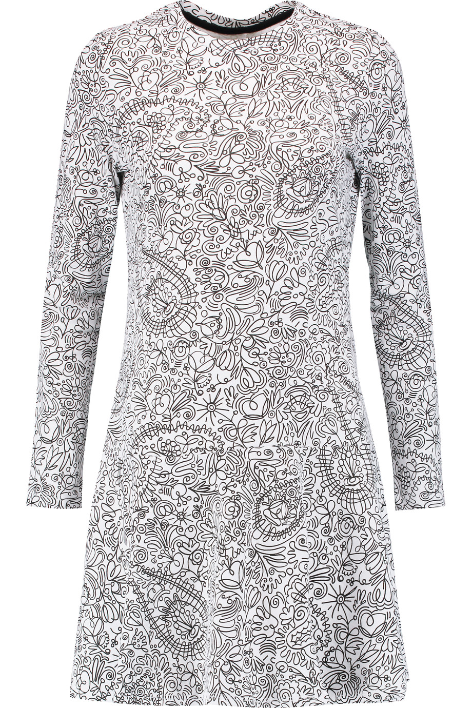 Tory Burch Printed Pima Cotton-jersey Mini Dress | ModeSens