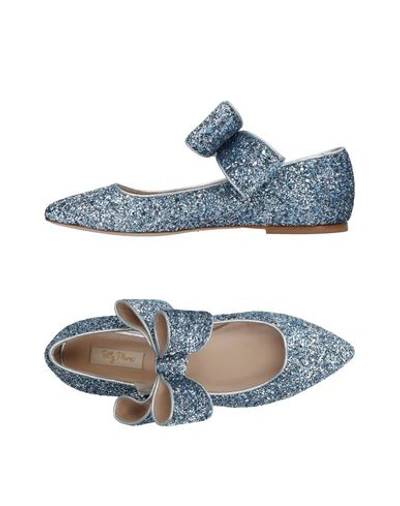 Polly Plume Ballet Flats In Blue