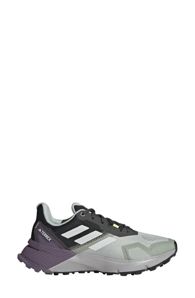 Adidas Originals Terrex Soulstride Trail Running Sneaker In Grey/ White/ Silver