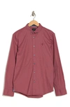 14th & Union Stretch Cotton Oxford Button-down Shirt In Burgundy Mauve Oxford