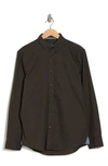 14th & Union Stretch Cotton Oxford Button-down Shirt In Olive Night- Black Oxford