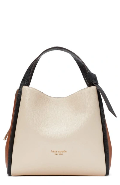 Kate Spade New York Knott Medium Pebbled Leather Crossbody Bag In Allspice Cake